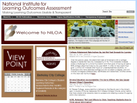 NILOA Site showing the Featured BCC SLO Assessment Website