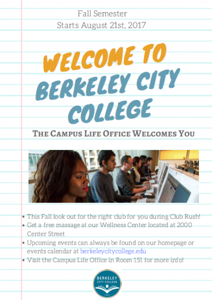 Welcome to Berkeley City College poster