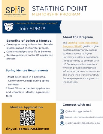 Starting Point Mentorship Program Spring 2025 Flyer