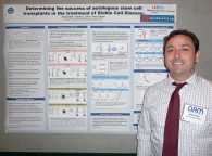 Andres Marin at Poster Session: Determining the Success of Autologous Stem Cell Transplants in the Treatment of Sickle Cell Disease